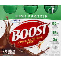 Boost Nutritional Drink, Complete, Chocolate Sensation, 6 Each