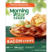 MorningStar Farms Meatless Bacon Strips, Original - 5.25 Ounce