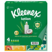 Kleenex 3-Ply 3 in 1 Coconut + Aloe Tissues - 4 Each