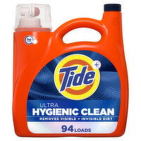 Tide Hygienic Clean Heavy 10x Duty Liquid Laundry Detergent, Original - 132 Fluid ounce