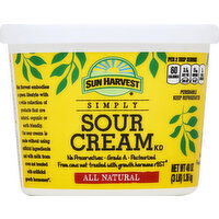 Sun Harvest Sour Cream, All Natural - 48 Ounce