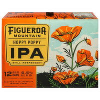 Figueroa Mountain Beer, IPA, Hoppy Poppy - 12 Each