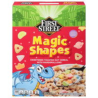 First Street Oat Cereal, Sweetened Toasted, Magic Shapes