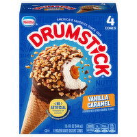 Drumstick Vanilla Caramel Frozen Dairy Dessert Cones