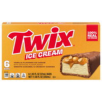 Twix Vanilla Flavored Ice Cream Bars - 6 Each