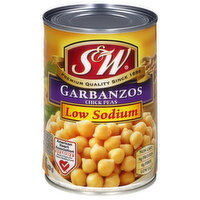 S&W Chick Peas Low Sodium Garbanzos - 15.5 Ounce