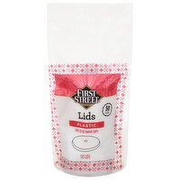 First Street Lids, Plastic, 32 Ounce - 50 Each