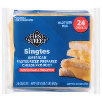 First Street Cheese Product, American, Singles, 24 Each