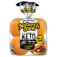 Nature's Own Keto Soft White Burger Buns - 8 Each