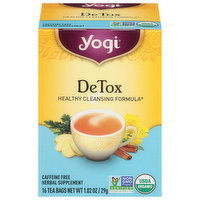 Yogi Herbal Supplement, Caffeine Free, Detox, Tea Bags - 16 Each