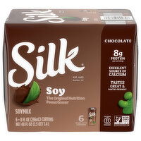Silk Soymilk, Chocolate - 6 Each
