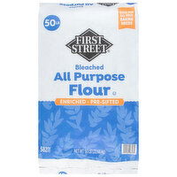 First Street Flour, All Purpose, Bleached, 50 Pound