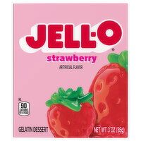 Jell-O Gelatin Dessert, Strawberry - 3 Ounce