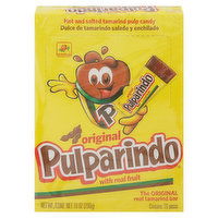 Pulparindo Tamarind Bar, with Real Fruit, Original - 20 Each