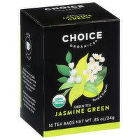 Choice Organics Green Tea, Jasmine Green, Tea Bags - 16 Each