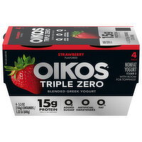 Oikos Triple Zero Strawberry High Protein Nonfat Greek Yogurt