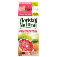 Florida's Natural Juice, Grapefruit, Ruby Red, 100% Premium - 52 Fluid ounce