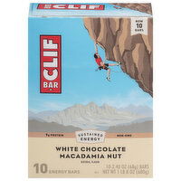 Clif Bar Energy Bars, White Chocolate Macadamia Nut, 10 Each