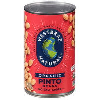 Westbrae Natural Pinto Beans, No Salt Added, Organic - 25 Ounce