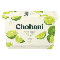 Chobani Yogurt, Greek, Reduced Fat, Key Lime, Blended, Value 4 Pack - 4 Each