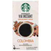 Starbucks Coffee, Instant and Microground, 100% Arabica, Medium Roast, Colombia, 8 Each