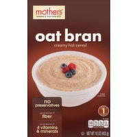 Mother's Cereal, Hot, Creamy, Oat Bran - 16 Ounce