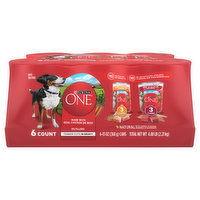 Purina One Dog Food, Tender Cuts in Gravy, Assorted, Adult, Variety Pack - 6 Each