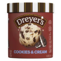 Dreyer's Ice Cream, Light, Cookies 'n Cream - 1.5 Quart