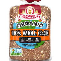 Oroweat Organic 100% Whole Grain Bread, 27 oz