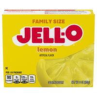 Jell-O Gelatin Dessert, Lemon, Family Size - 6 Ounce