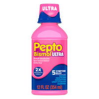 Pepto-Bismol Ultra Liquid, Upset Stomach & Diarrhea Relief, Over-the-Counter Medicine, 12 Oz - 12 Ounce