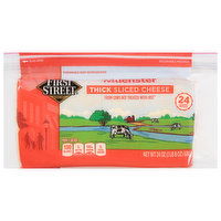 First Street Sliced Cheese, Thick, Muenster - 24 Ounce