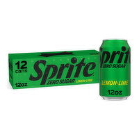 Sprite Sugar Lemon Lime Diet Soda Pop Soft Drink, 12 fl oz, 12 Fluid ounce - Zero Calorie Sprite, 144 Ounce