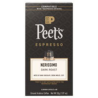 Peet's Aluminum Capsules Ground Dark Roast Nerissimo Coffee - 10 Each