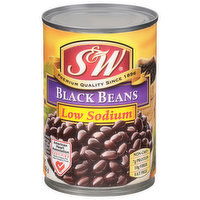 S&W Black Beans, Low Sodium - 15 Ounce