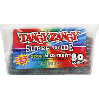 Tangy Zangy Wild Fruit, Sour, Super Wide, 80 Each