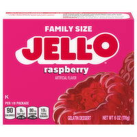 Jell-O Raspberry Gelatin Dessert Family Size - 6 Ounce