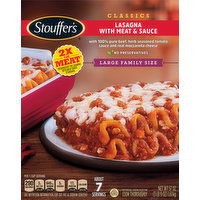 Stouffer's Lasagna, with Meat & Sauce, Classics, Large Family Size, 57 Ounce