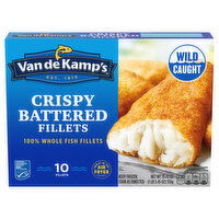 Van de Kamp's Crispy Battered 100% Whole Wild Caught Fish Fillets - 10 Each