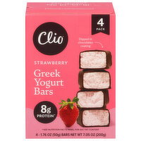 Clio Strawberry Dark Chocolate Greek Yogurt Bar - 7.05 Ounce
