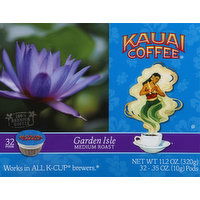 KAUAI COFFEE Coffee, Medium Roast, Garden Isle, Pods, 32 Each