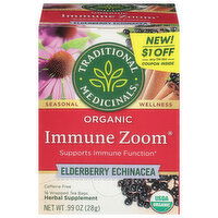 Traditional Medicinals Immune Zoom, Organic, Elderberry Echinacea, Bags - 16 Each