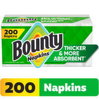 Bounty Paper Napkins, White - 200 Each