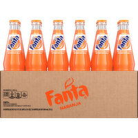 Fanta Orange Soda Soft Glass Drink Bottles - 16.9 Fluid ounce