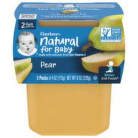 Gerber Pear, Sitter 2nd Foods, 2 Pack, 8 Ounce