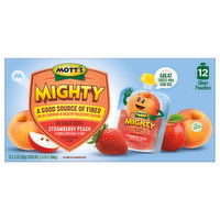 Mott's Applesauce & Fiber, Strawberry Peach Flavored - 12 Each