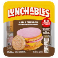 Lunchables Ham & Cheddar with Vanilla Creme Cookies Lunch Combinations