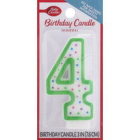 Betty Crocker Birthday Candle, Numeral 4, 3 Inch - 1 Each