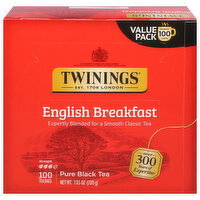 Twinings Black Tea, Pure, English Breakfast, Tea Bags, Value Pack - 100 Each