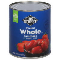 First Street Tomatoes, Peeled, Whole, 28 Ounce